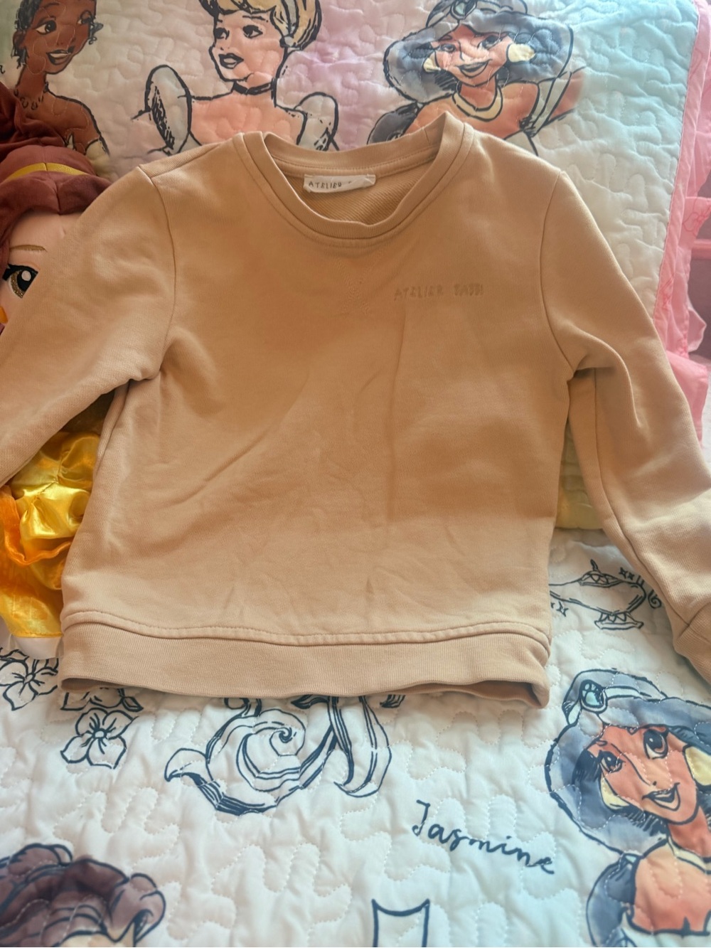 Kids Neutral Crewneck Sweatshirt - Beige
